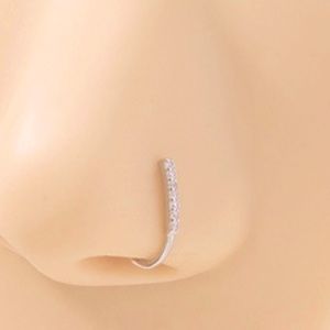 Silver Cubic Small Nose Ring BLING BLING